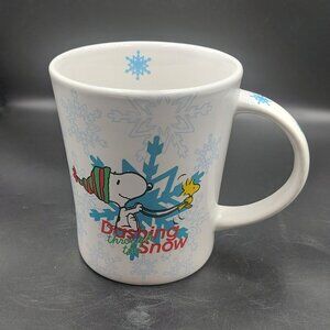 Peanuts Snoopy Woodstock Dashing Through The Snow Holidays Christmas Gibson Mug